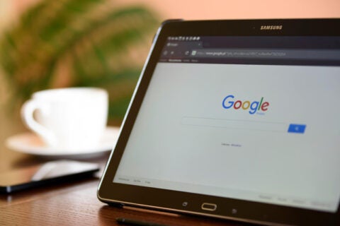 google opened in laptop